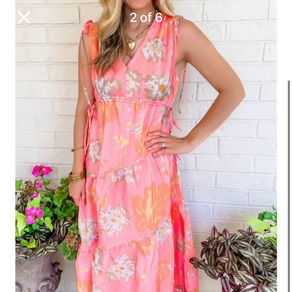 Floral Midi Dress - Boutique - Size L - NEVER WORN